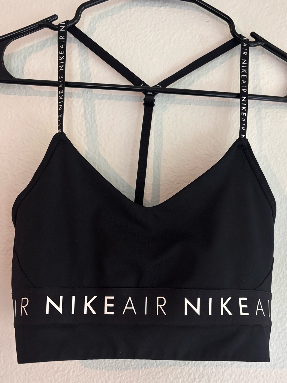 Nike Black Logo Elastic-Strap Sports Bra